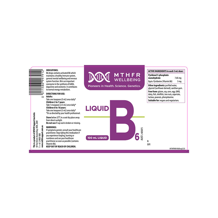 MTHFR Wellbeing B6 Drops 100mL